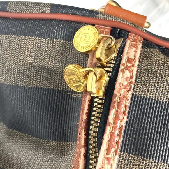 FENDI 2WAY Bag Shoulder Bag Crossbody Pecan Travel bag Duffle Bag - Picture 3 of 15